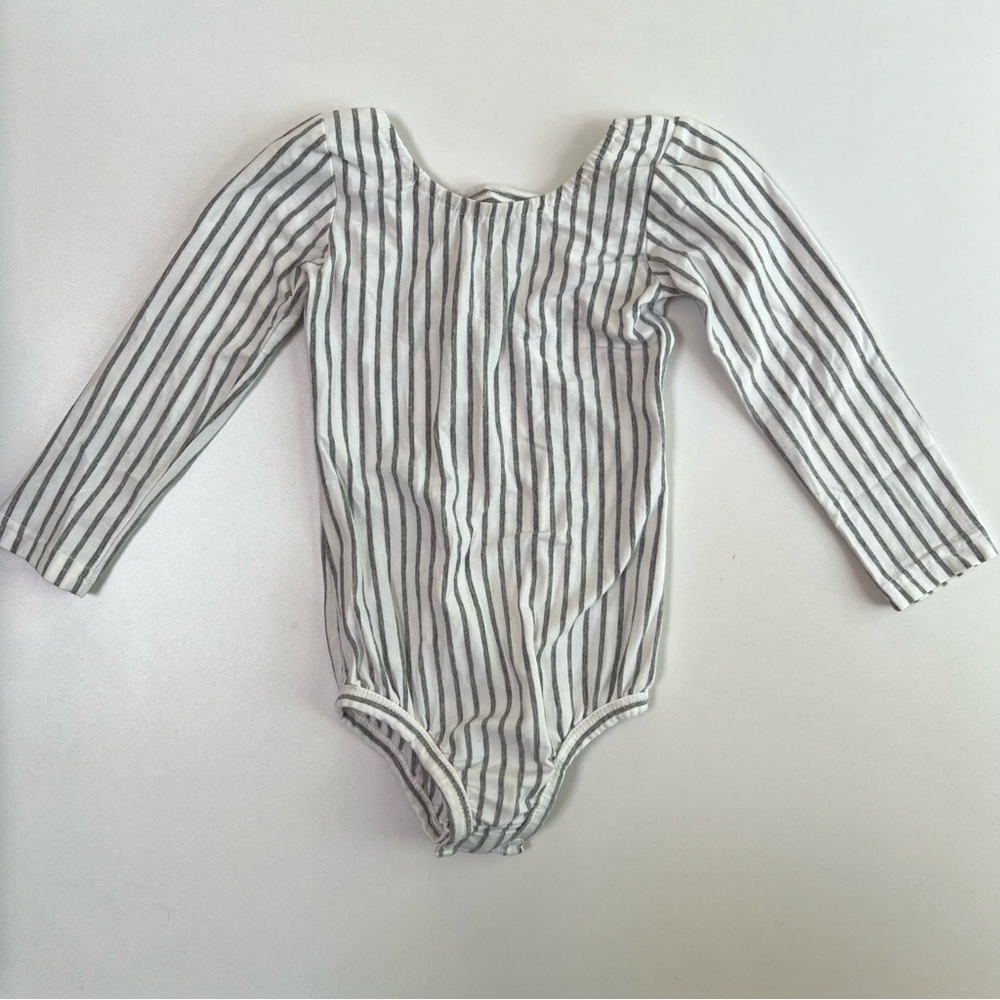 Orcas Lucille Long Sleeve Leo Gray Stripe 12-18 Months